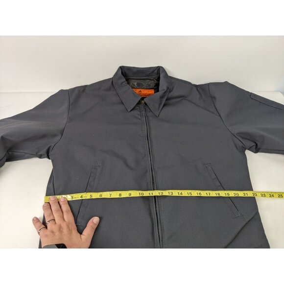 Red Kap Grey Workwear Jacket Mens Size Large Cotton Blend Uniform Work - Picture 7 of 10